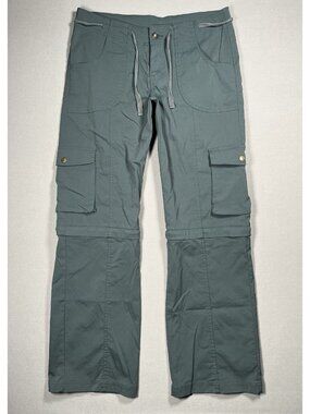 Prana Vintage Convertible Cargo Teal Forest Outdoor Hiking Pants - Women 8 X 32